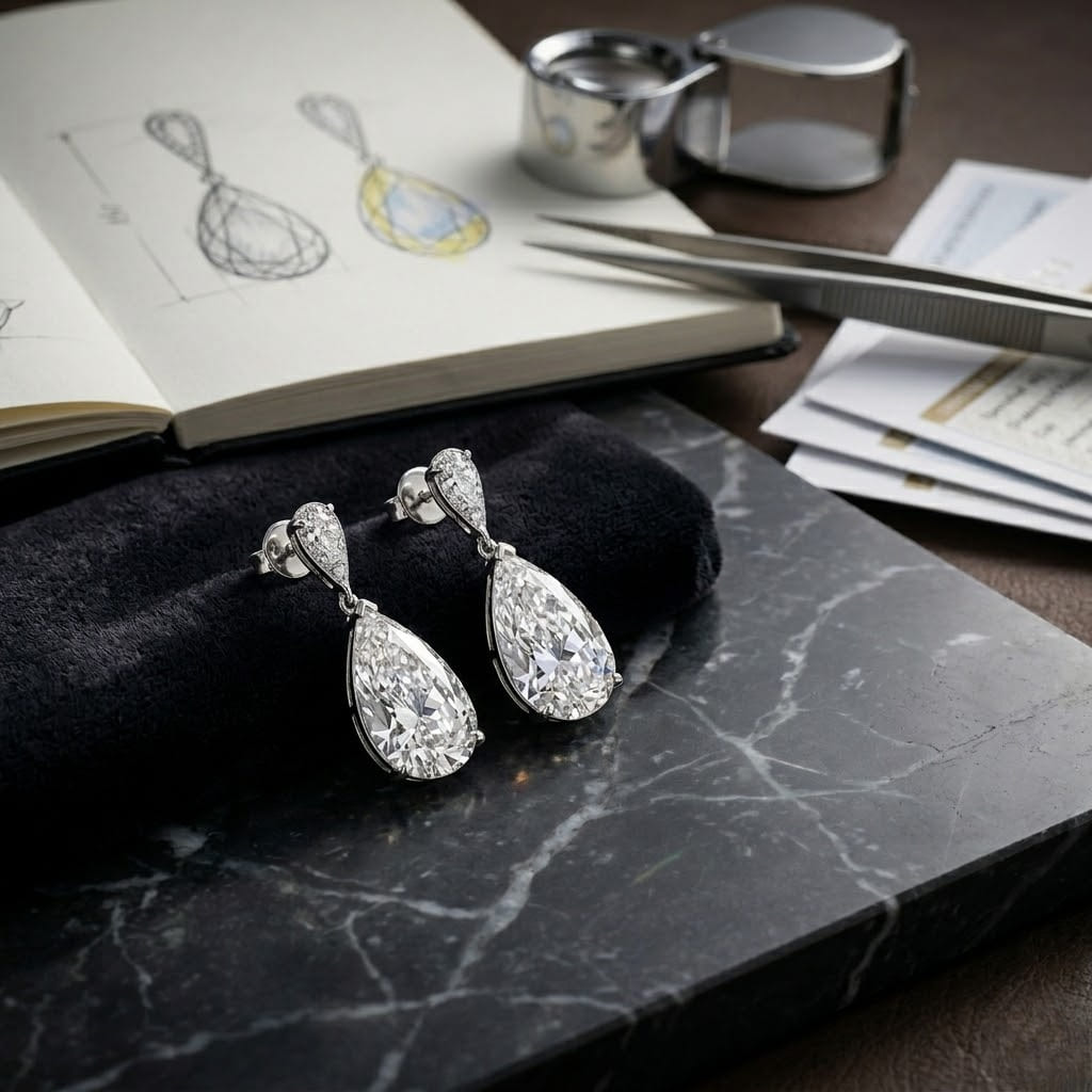 The Pear Cut Diamond: The Foundation of Teardrop Diamond Earrings