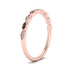 Load image into Gallery viewer, Thin-Stacking-Vintage-Wedding-Ring-with-black-diamond-in-rose-gold-FD9489BGBLACK-NL-RG.jpg