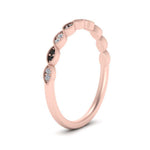 Load image into Gallery viewer, Thin-Stacking-Vintage-Wedding-Ring-with-black-diamond-in-rose-gold-FD9489BGBLACK-NL-RG.jpg
