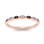 Load image into Gallery viewer, Thin-Stacking-Vintage-Wedding-Ring-with-black-diamond-in-rose-gold-FD9489BGBLACK-NL-RG.jpg
