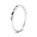 Load image into Gallery viewer, Thin-Stacking-Vintage-Wedding-Ring-with-black-diamond-in-white-gold-FD9489BGBLACK-NL-WG.jpg
