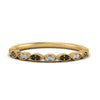 Load image into Gallery viewer, Thin-Stacking-Vintage-Wedding-Ring-with-black-diamond-in-yellow-gold-FD9489BGBLACK-NL-YG.jpg