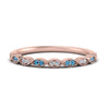 Load image into Gallery viewer, Thin-Stacking-Vintage-diamond-Wedding-Ring-with-blue-topaz-in-rose-gold-FD9489BGICBLTO-NL-RG.jpg