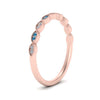 Load image into Gallery viewer, Thin-Stacking-Vintage-diamond-Wedding-Ring-with-blue-topaz-in-rose-gold-FD9489BGICBLTO-NL-RG.jpg