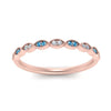 Load image into Gallery viewer, Thin-Stacking-Vintage-diamond-Wedding-Ring-with-blue-topaz-in-rose-gold-FD9489BGICBLTO-NL-RG.jpg