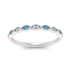 Load image into Gallery viewer, Thin-Stacking-Vintage-diamond-Wedding-Ring-with-blue-topaz-in-white-gold-FD9489BGICBLTO-NL-WG.jpg