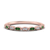 Load image into Gallery viewer, Thin-Stacking-Vintage-diamond-Wedding-Ring-with-emerald-in-rose-gold-FD9489BGEMGR-NL-RG.jpg
