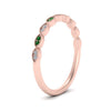 Load image into Gallery viewer, Thin-Stacking-Vintage-diamond-Wedding-Ring-with-emerald-in-rose-gold-FD9489BGEMGR-NL-RG.jpg