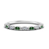 Load image into Gallery viewer, Thin-Stacking-Vintage-diamond-Wedding-Ring-with-emerald-in-white-gold-FD9489BGEMGR-NL-WG.jpg