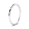 Load image into Gallery viewer, Thin-Stacking-Vintage-diamond-Wedding-Ring-with-emerald-in-white-gold-FD9489BGEMGR-NL-WG.jpg