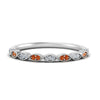 Load image into Gallery viewer, Thin-Stacking-Vintage-diamond-Wedding-Ring-with-orange-sapphire-in-white-gold-FD9489BGSAOR-NL-WG.jpg