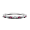 Load image into Gallery viewer, Thin-Stacking-Vintage-diamond-Wedding-Ring-with-pink-sapphire-in-white-gold-FD9489BGSADRPI-NL-WG.jpg
