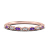 Load image into Gallery viewer, Thin-Stacking-Vintage-diamond-Wedding-Ring-with-purple-topaz-in-rose-gold-FD9489BGVITO-NL-RG.jpg