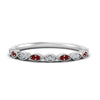 Load image into Gallery viewer, Thin-Stacking-Vintage-diamond-Wedding-Ring-with-ruby-in-white-gold-FD9489BGRUDR-NL-WG.jpg