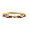 Load image into Gallery viewer, Thin-Stacking-Vintage-diamond-Wedding-Ring-with-ruby-in-yellow-gold-FD9489BGRUDR-NL-YG.jpg
