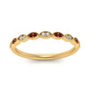 Load image into Gallery viewer, Thin-Stacking-Vintage-diamond-Wedding-Ring-with-ruby-in-yellow-gold-FD9489BGRUDR-NL-YG.jpg