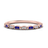 Load image into Gallery viewer, Thin-Stacking-Vintage-diamond-Wedding-Ring-with-sapphire-in-rose-gold-FD9489BGSABL-NL-RG.jpg