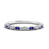 Load image into Gallery viewer, Thin-Stacking-Vintage-diamond-Wedding-Ring-with-sapphire-in-white-gold-FD9489BGSABL-NL-WG.jpg
