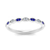 Load image into Gallery viewer, Thin-Stacking-Vintage-diamond-Wedding-Ring-with-sapphire-in-white-gold-FD9489BGSABL-NL-WG.jpg