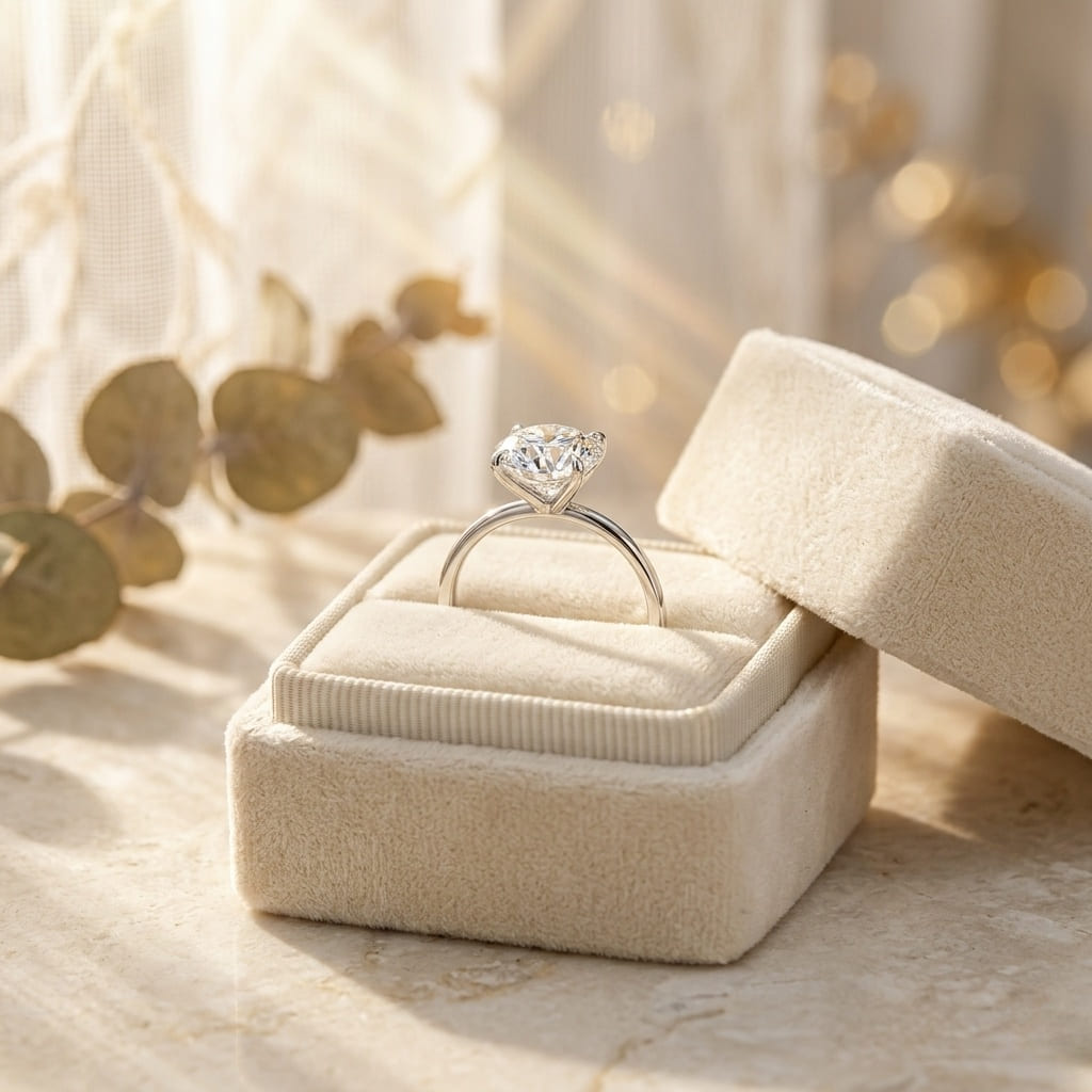 Thin Band Engagement Ring