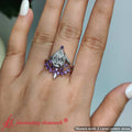 Thumbnail 61 - Tiara-pear-bezel-purple-topaz-wedding-ring-set-in-white-gold-fd1046pe-10