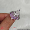 Load image into Gallery viewer, Tiara-pear-bezel-purple-topaz-wedding-ring-set-in-white-gold-fd1046pe-12