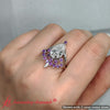 Load image into Gallery viewer, Tiara-pear-bezel-purple-topaz-wedding-ring-set-in-white-gold-fd1046pe-9