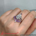Thumbnail 65 - Tiara-pear-bezel-purple-topaz-wedding-ring-set-in-white-gold-fd1046pe-9