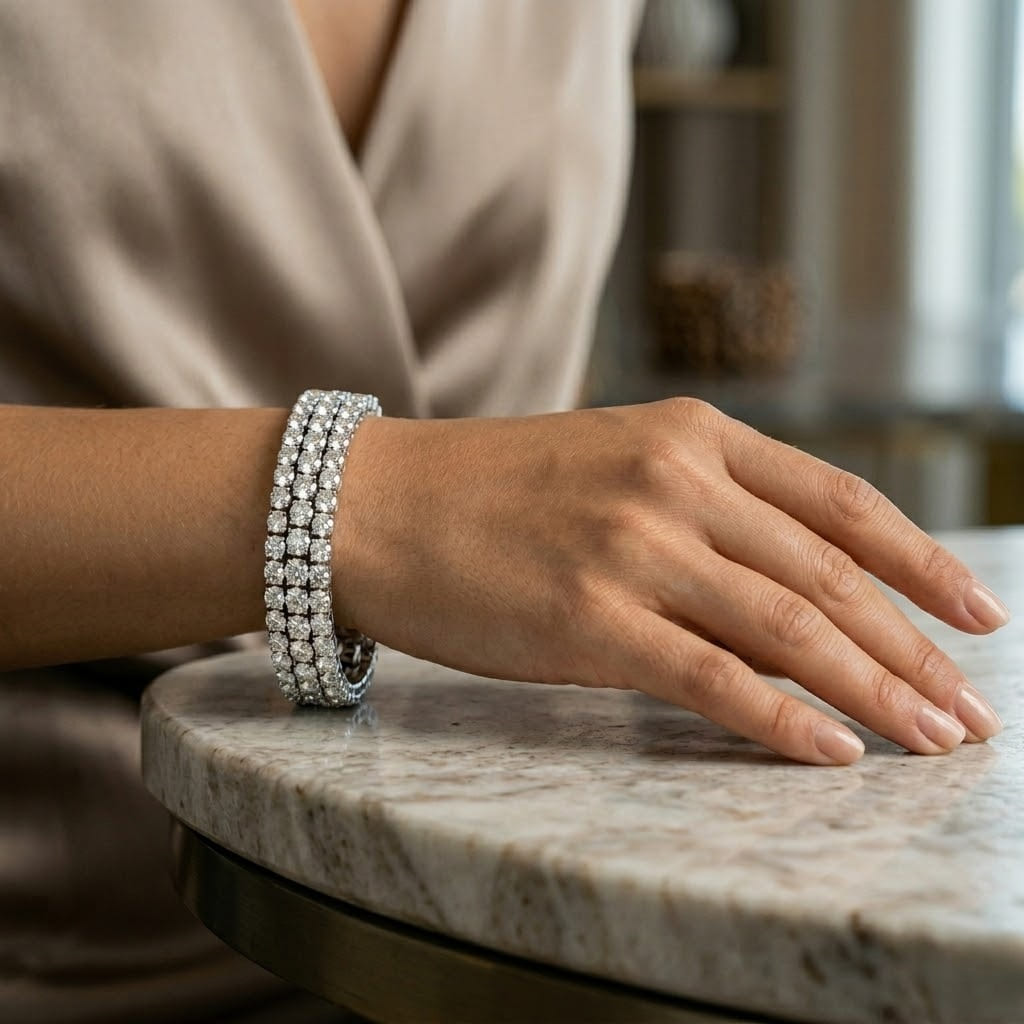 Triple Row Tennis Bracelet