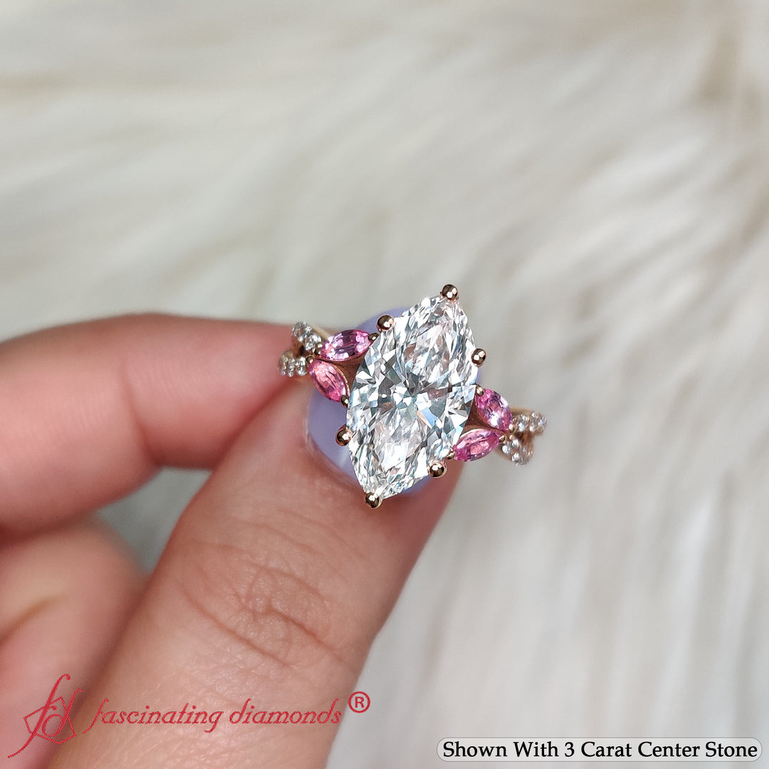 Twisted+Split+Marquise+Cut+Vine+Lab+Diamond+Engagement+Ring+With+Pink+Sapphire+In+18k+Rose+Gold-FDENR3211R-10