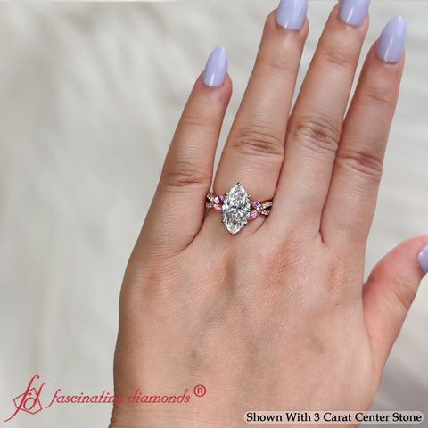 Twisted_Split_Marquise_Cut_Vine_Lab_Diamond_Engagement_Ring_With_Pink_Sapphire_In_18k_Rose_Gold-FDENR3211R-5