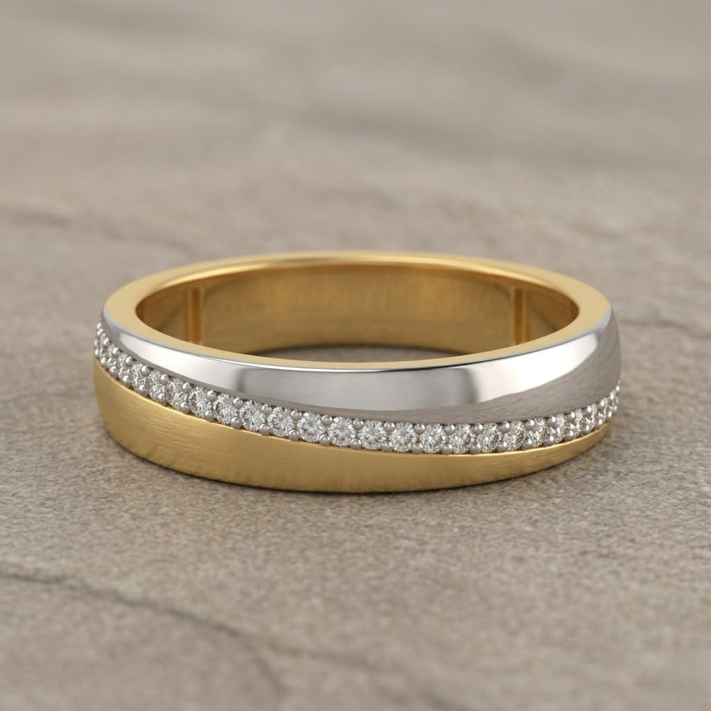 Two-Tone Diamond Bands