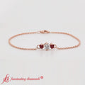 Thumbnail 3 - 3-stone-bracelet-for-mothers-with-ruby-in-rose-gold-FDBRC8693-image