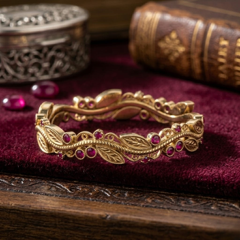 Vintage-Inspired Ruby Band