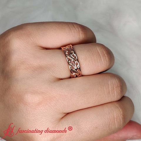 Vintage-mens-filigree-wedding-band-in-rose-gold-fdm9201-1