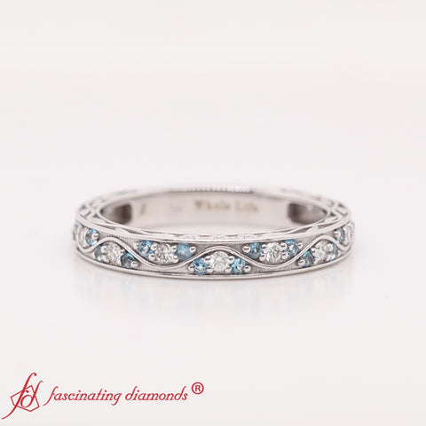 VintageLookingPaveLabDiamondRingWithBlueTopazIn18kWhiteGold-FDENS3543B-3