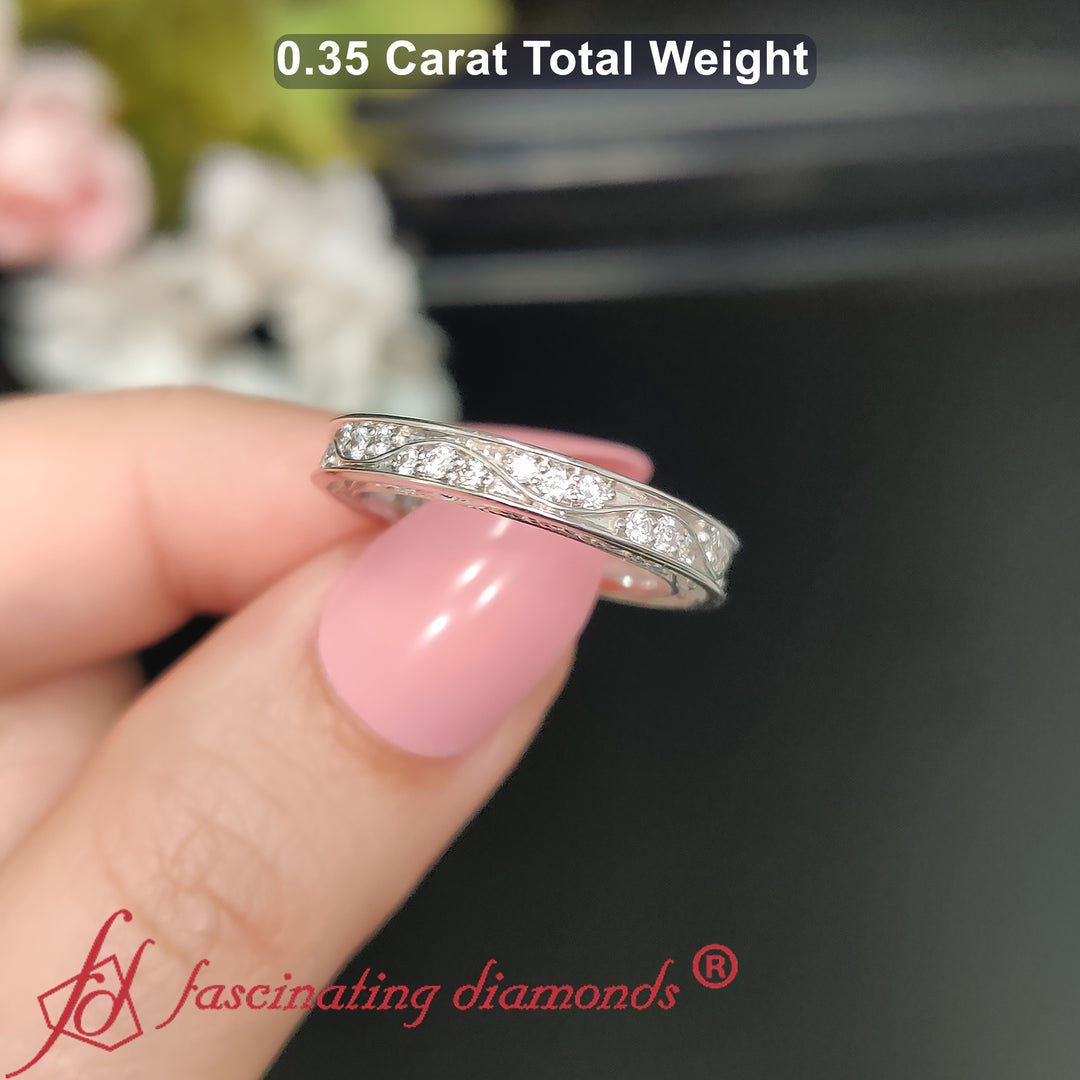 VintagePaveDiamondWeddingRingForWomenIn14KWhiteGold-FDENS3543B-4