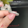 Thumbnail 7 - VintagePaveDiamondWeddingRingForWomenIn14KWhiteGold-FDENS3543B-4