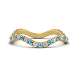 Load image into Gallery viewer, Wave-diamond-eternity-ring-with-blue-topaz-in-FD124152BGICBLTO-NL-YG

