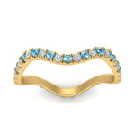 Load image into Gallery viewer, Wave-diamond-eternity-ring-with-blue-topaz-in-FD124152BGICBLTO-NL-YG
