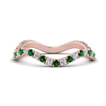 Load image into Gallery viewer, Wave-diamond-eternity-ring-with-emerald-in-FD124152BGEMGR-NL-RG
