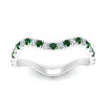 Load image into Gallery viewer, Wave-diamond-eternity-ring-with-emerald-in-FD124152BGEMGR-NL-WG
