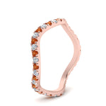Load image into Gallery viewer, Wave-diamond-eternity-ring-with-orange-sapphire-in-FD124152BGSAOR-NL-RG
