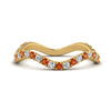 Load image into Gallery viewer, Wave-diamond-eternity-ring-with-orange-sapphire-in-FD124152BGSAOR-NL-YG