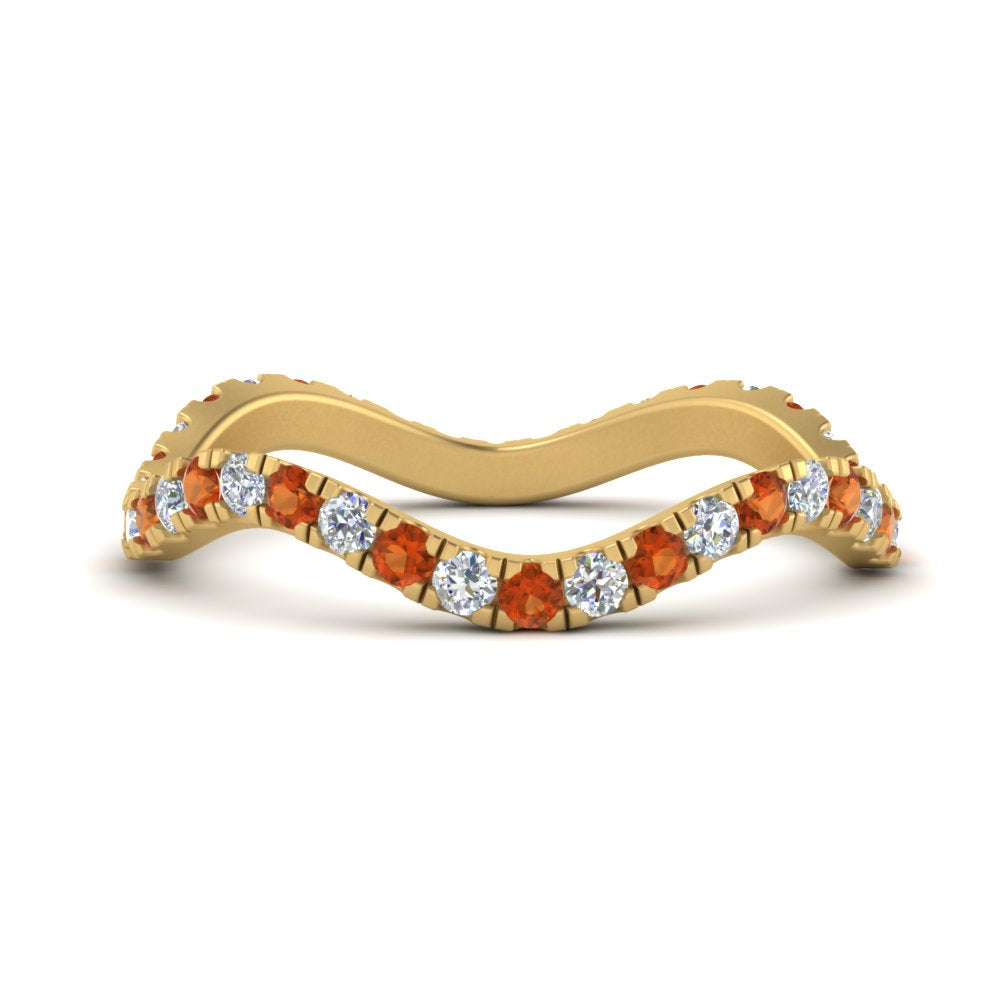 Wave-diamond-eternity-ring-with-orange-sapphire-in-FD124152BGSAOR-NL-YG