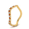 Load image into Gallery viewer, Wave-diamond-eternity-ring-with-orange-sapphire-in-FD124152BGSAOR-NL-YG