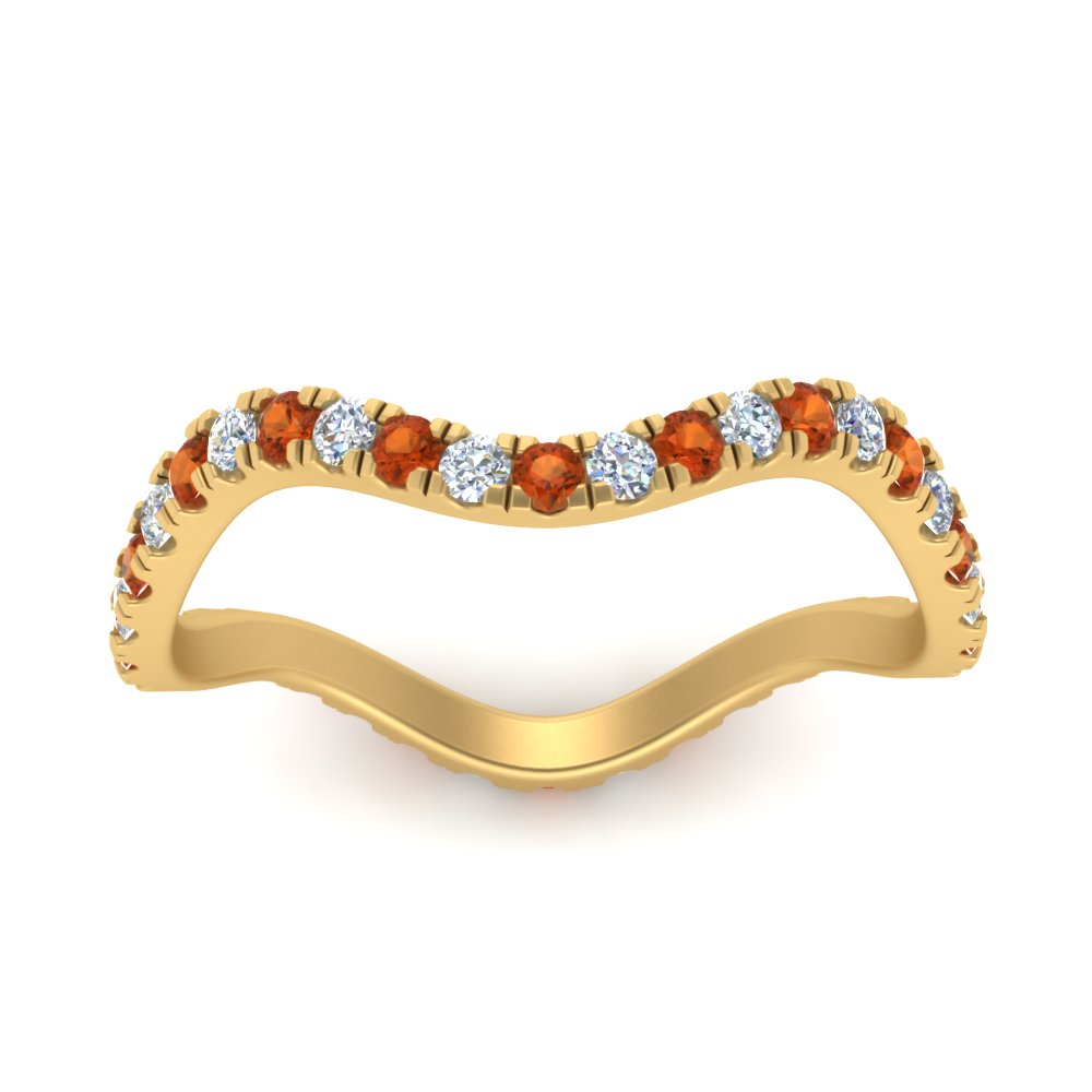 Wave-diamond-eternity-ring-with-orange-sapphire-in-FD124152BGSAOR-NL-YG