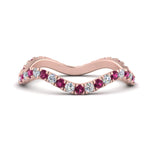 Load image into Gallery viewer, Wave-diamond-eternity-ring-with-pink-sapphire-in-FD124152BGSADRPI-NL-RG

