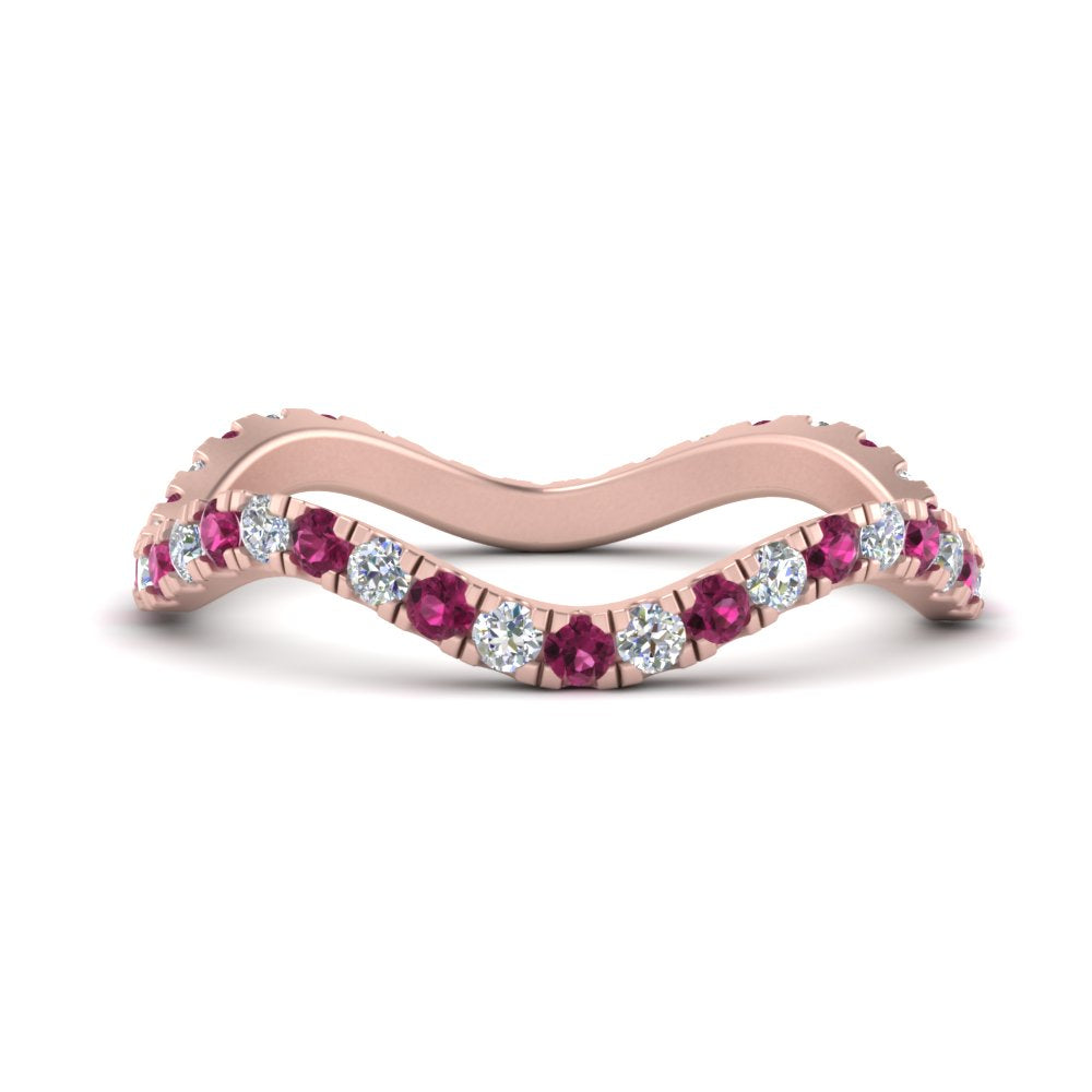 Wave-diamond-eternity-ring-with-pink-sapphire-in-FD124152BGSADRPI-NL-RG