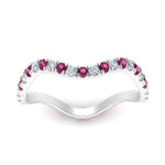 Load image into Gallery viewer, Wave-diamond-eternity-ring-with-pink-sapphire-in-FD124152BGSADRPI-NL-WG
